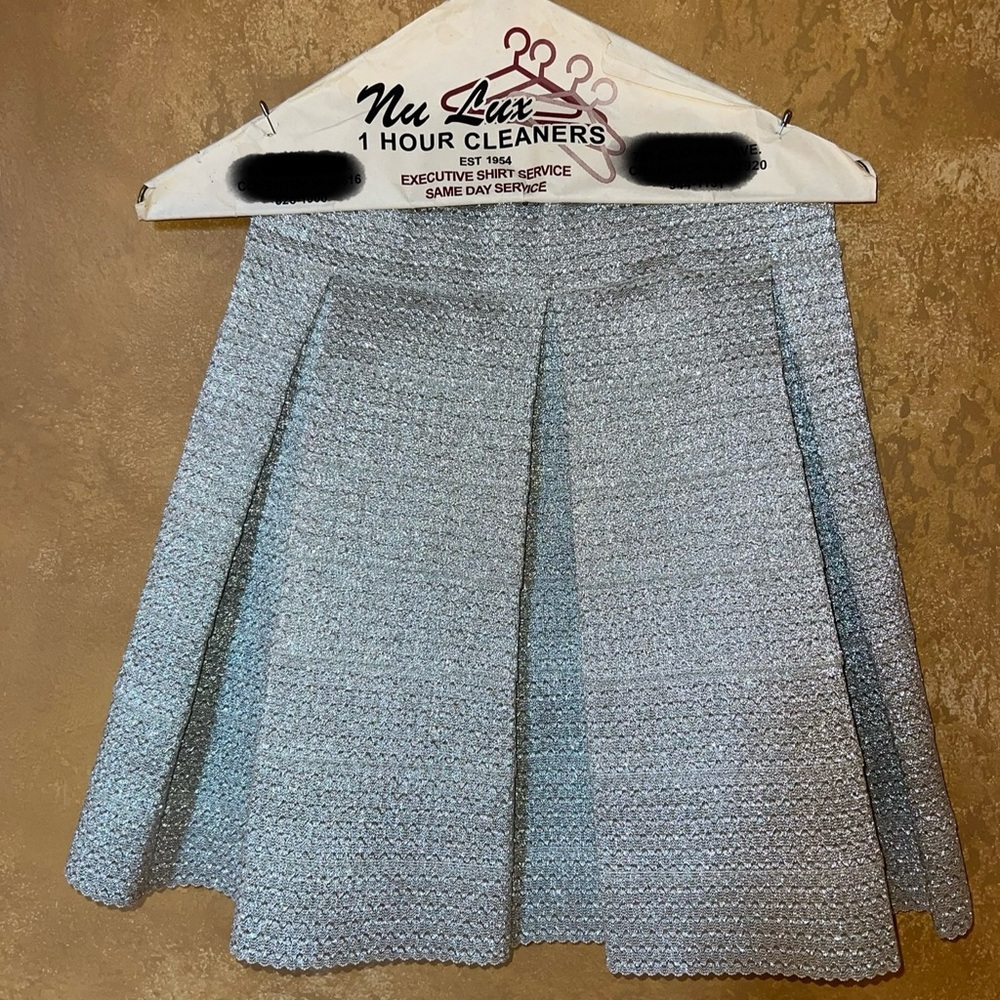 Super sparkly silver skirt!